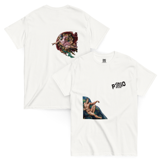The Creation of Adam T-Shirt - PZMO Michelangelo Pixel Tee