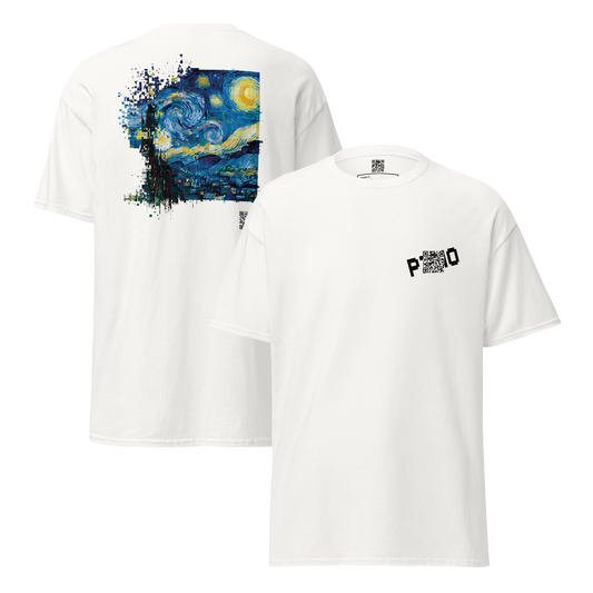 Van Gogh Starry Night T-Shirt - PZMO Vincent Van Gogh Pixel Tee