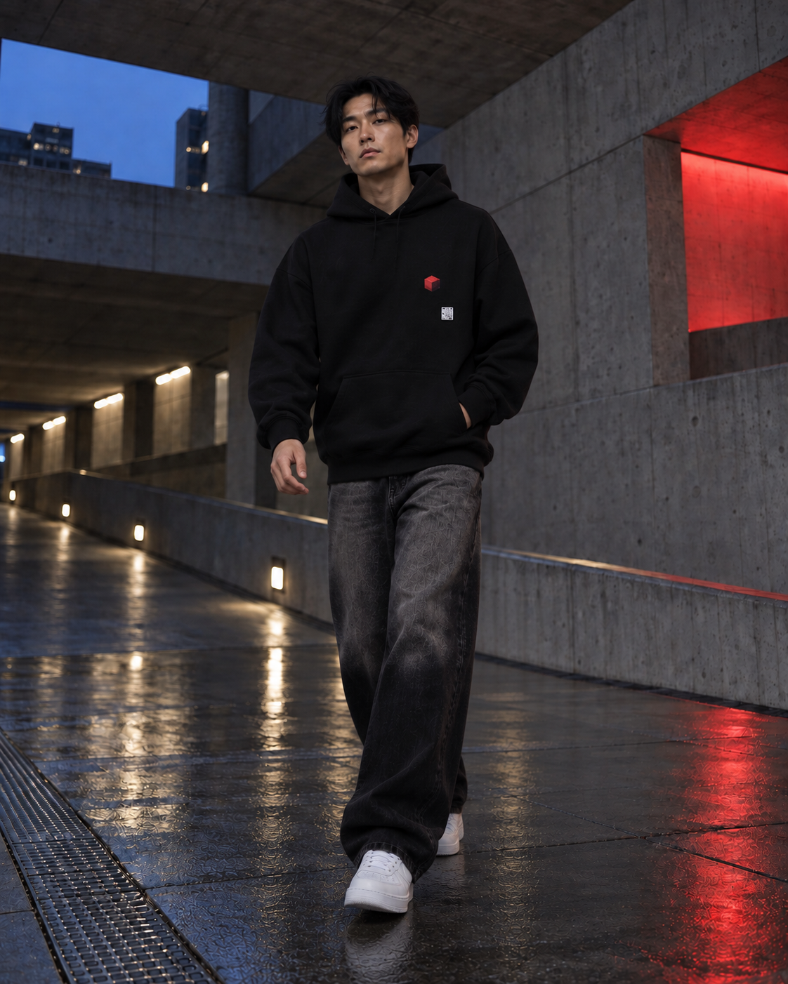 RED VOXEL – PZMO Digital Sculpture Hoodie