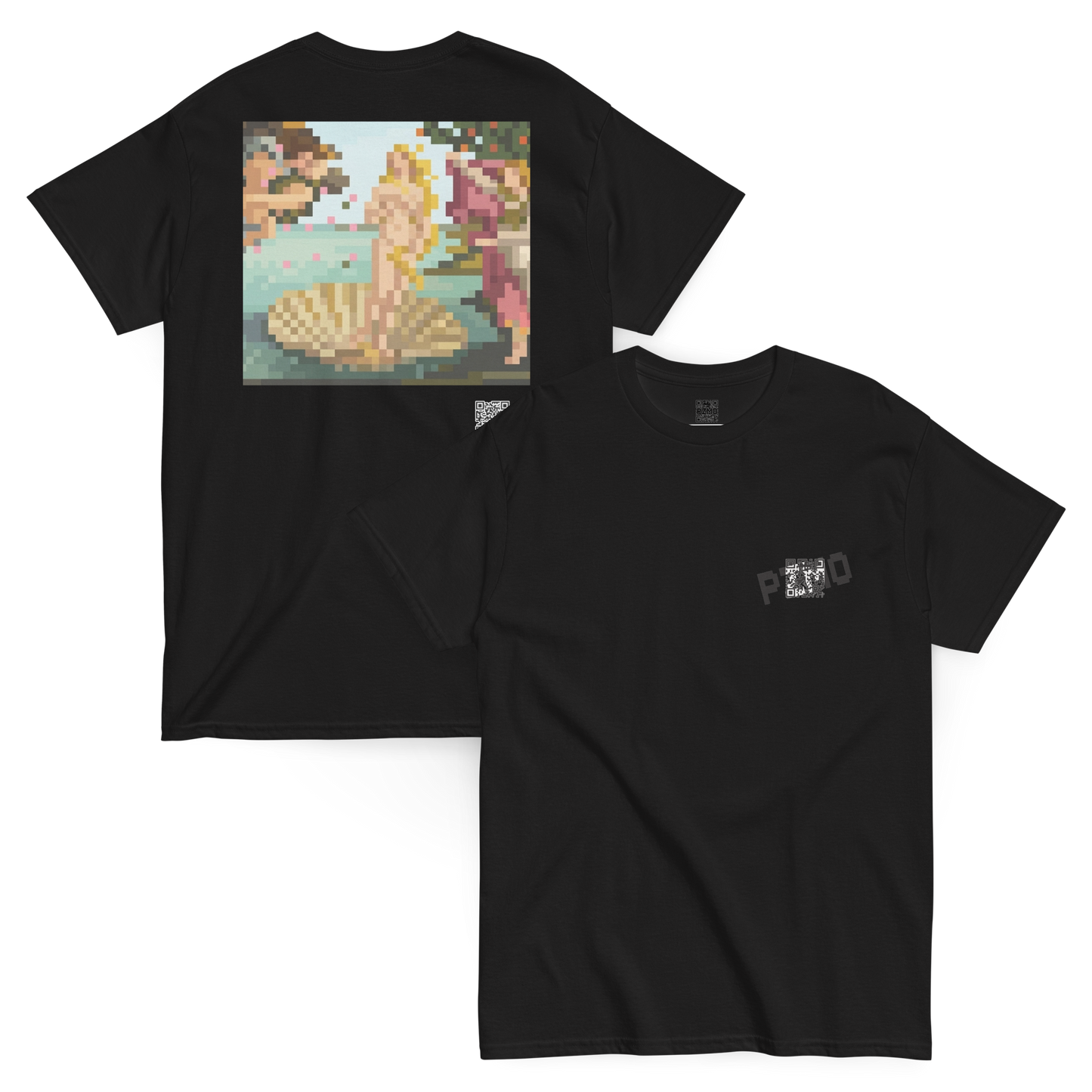 The Birth of Venus T-Shirt - PZMO Botticelli Classical Pixel Tee