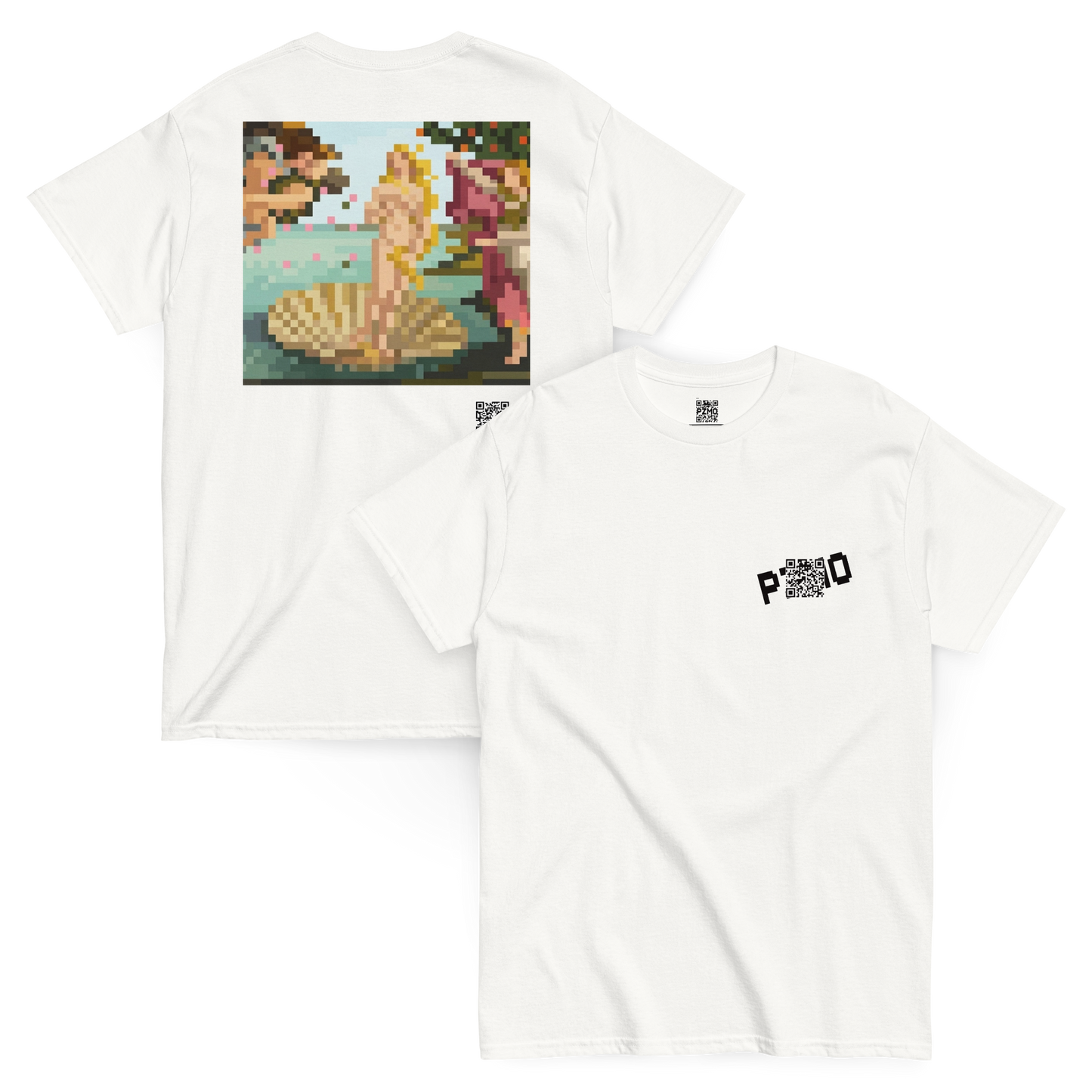 The Birth of Venus T-Shirt - PZMO Botticelli Classical Pixel Tee