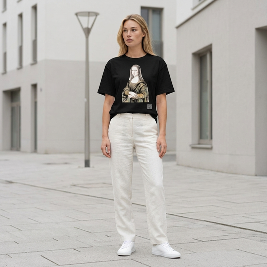 Mona Lisa T-Shirt - PZMO Leonardo da Vinci Portrait Tee