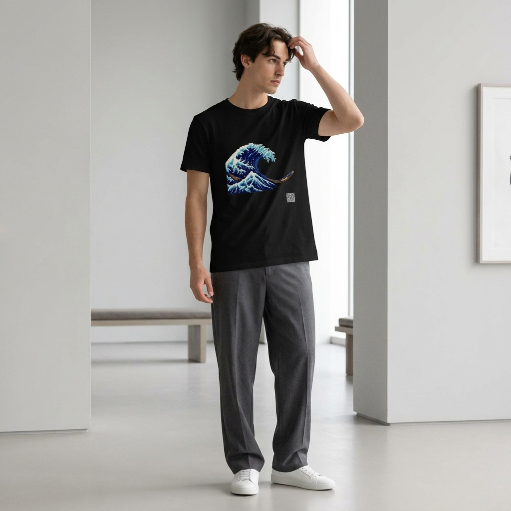 The Great Wave T-Shirt - PZMO Hokusai Art Tee