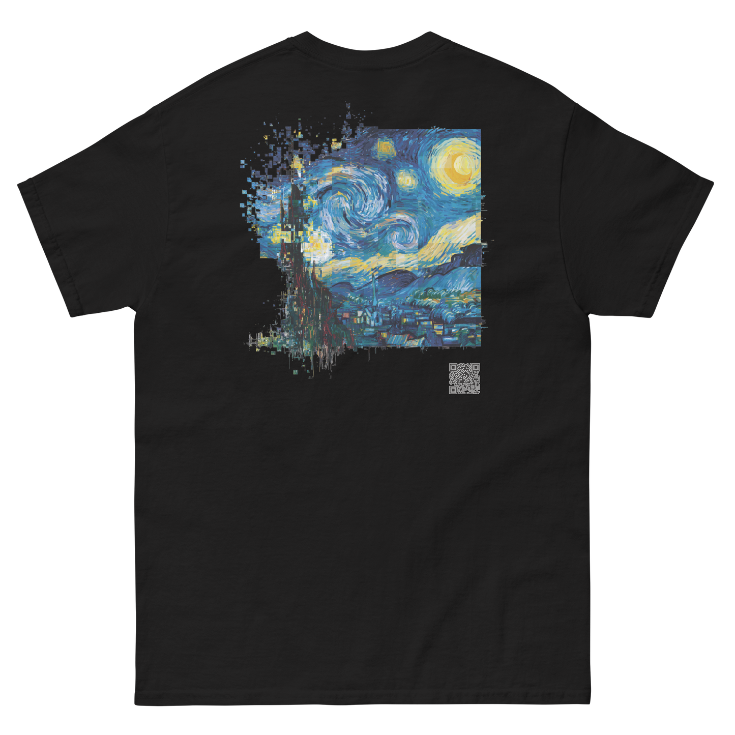 Van Gogh Starry Night T-Shirt - PZMO Vincent Van Gogh Pixel Tee