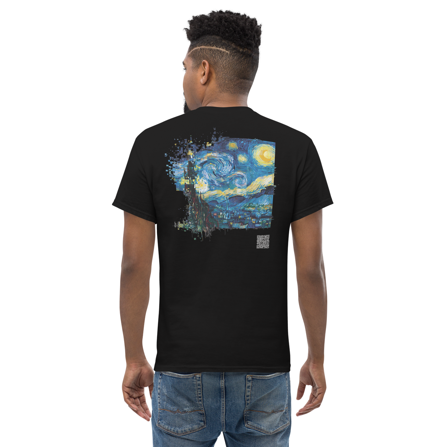 Van Gogh Starry Night T-Shirt - PZMO Vincent Van Gogh Pixel Tee