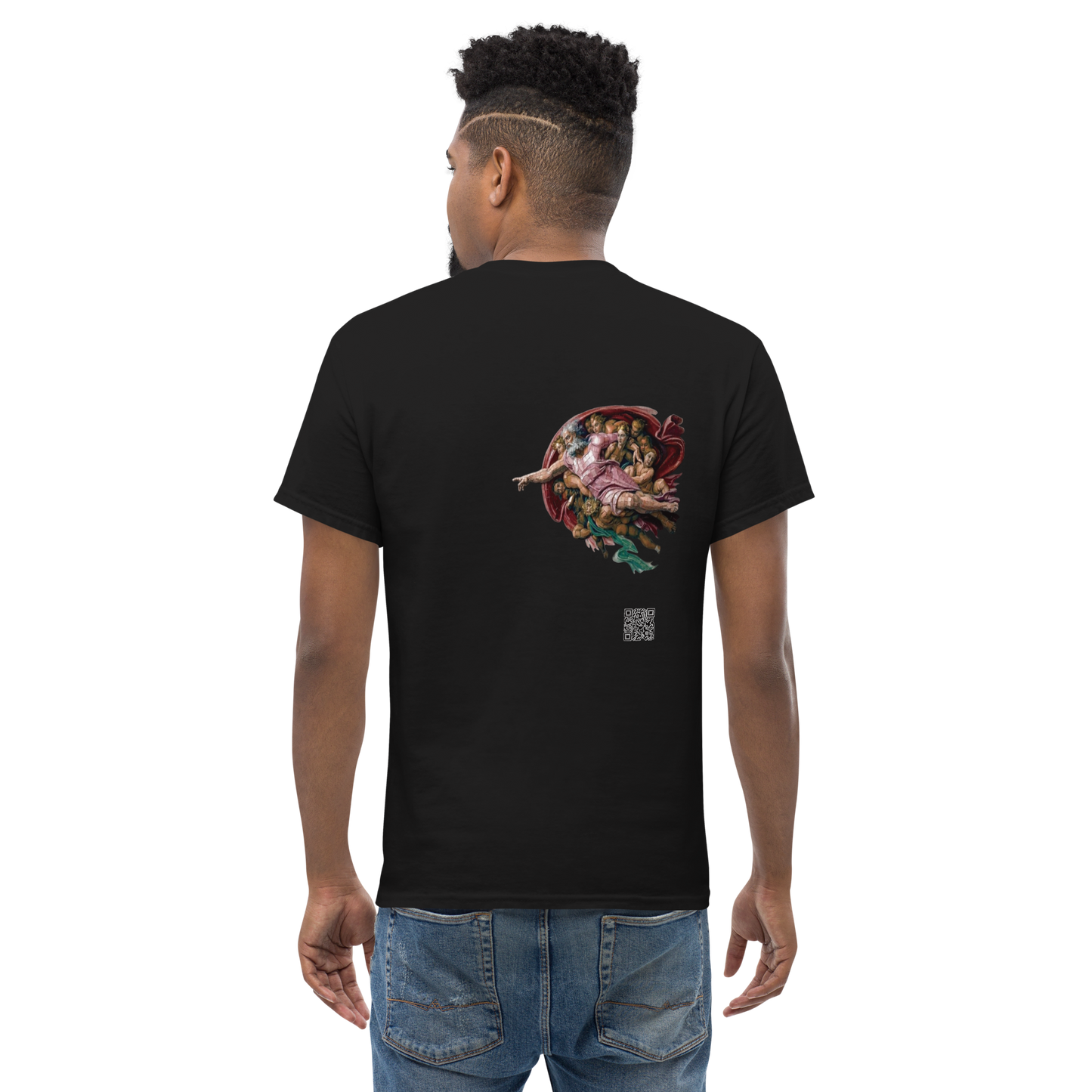 The Creation of Adam T-Shirt - PZMO Michelangelo Pixel Tee