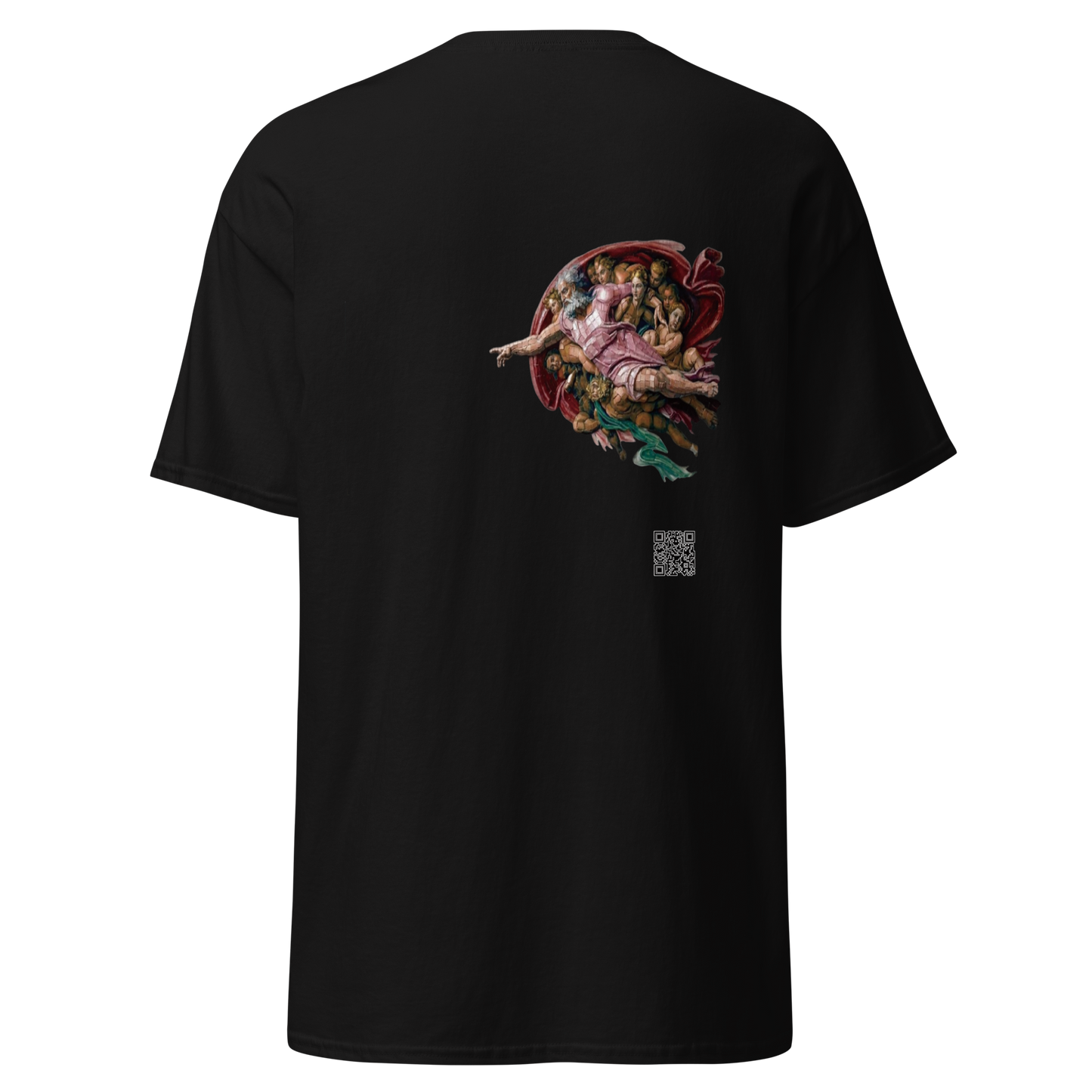 The Creation of Adam T-Shirt - PZMO Michelangelo Pixel Tee