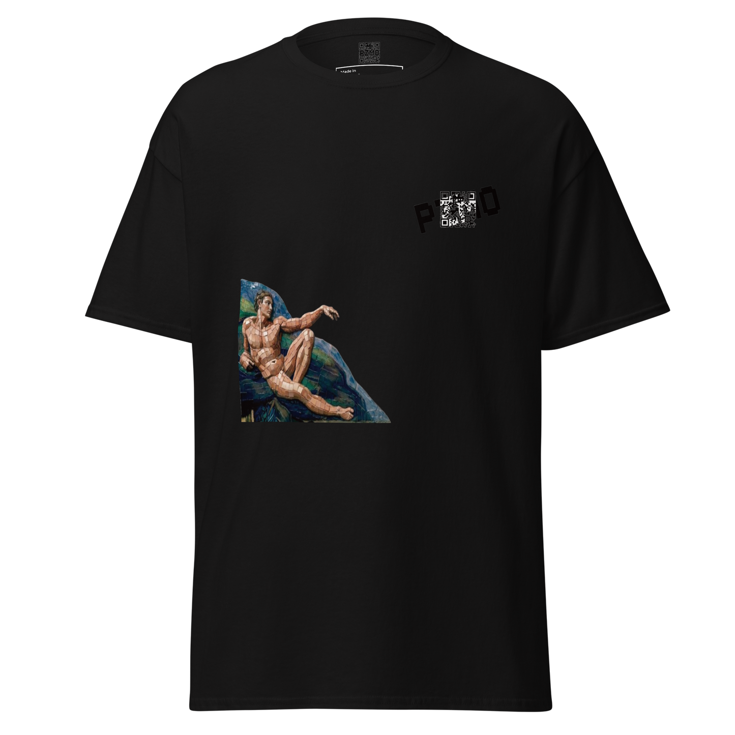 The Creation of Adam T-Shirt - PZMO Michelangelo Pixel Tee