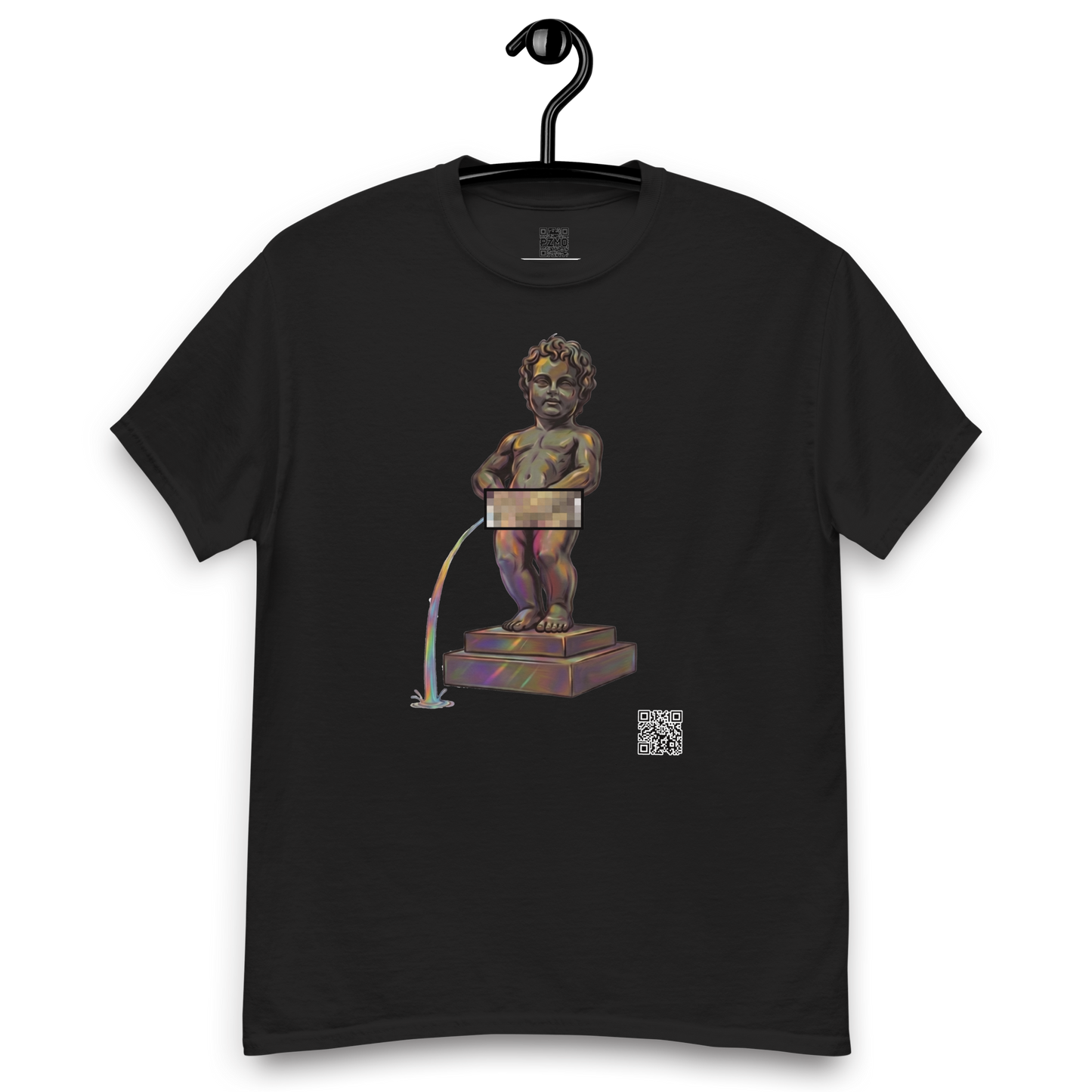 Manneken Pis Iridescent T-Shirt - PZMO Brussels Boy Statue Tee