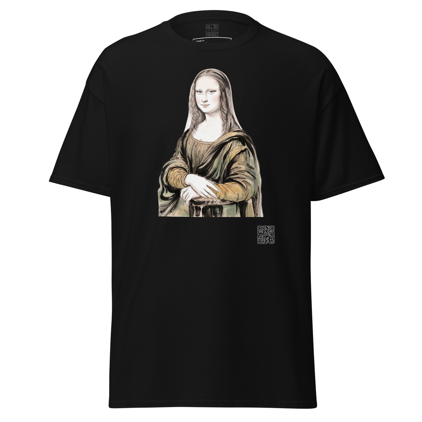 Mona Lisa T-Shirt - PZMO Leonardo da Vinci Portrait Tee
