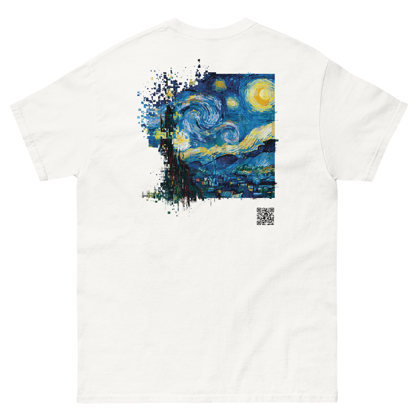 Van Gogh Starry Night T-Shirt - PZMO Vincent Van Gogh Pixel Tee