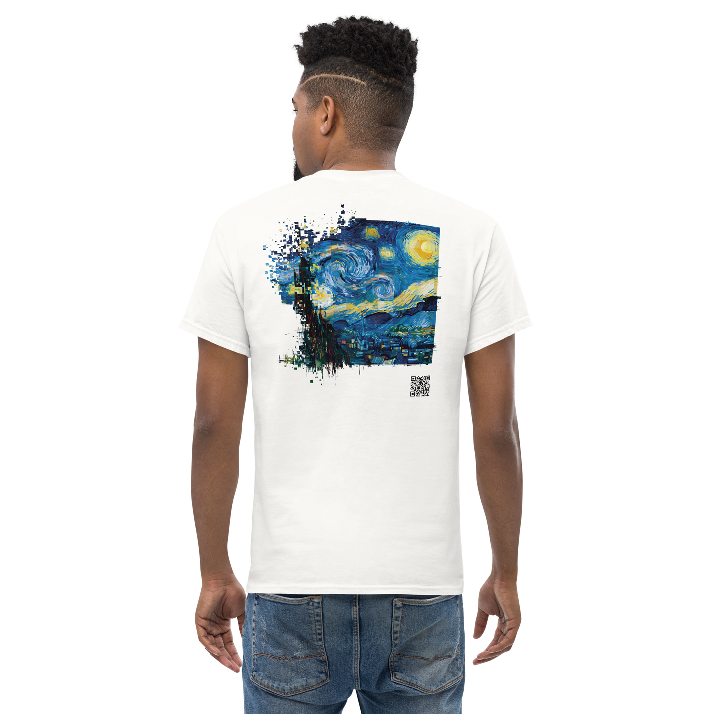 Van Gogh Starry Night T-Shirt - PZMO Vincent Van Gogh Pixel Tee
