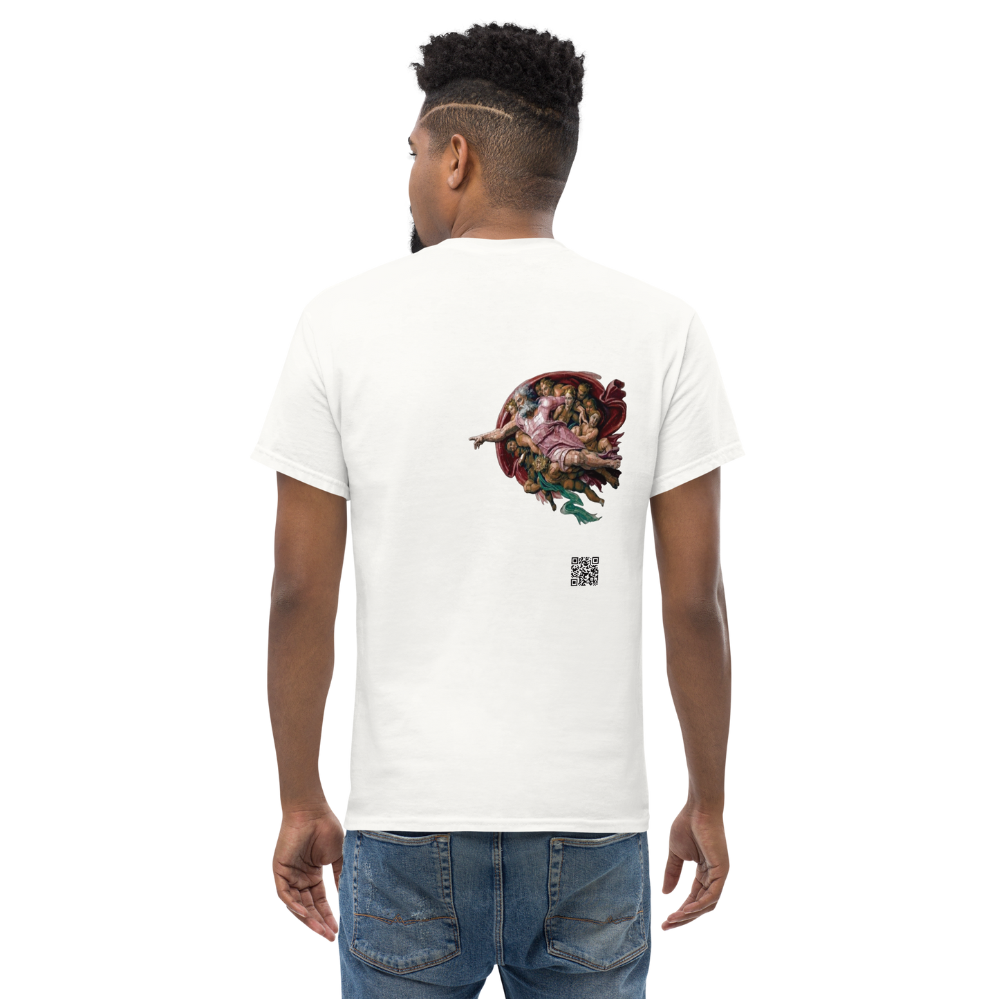 The Creation of Adam T-Shirt - PZMO Michelangelo Pixel Tee