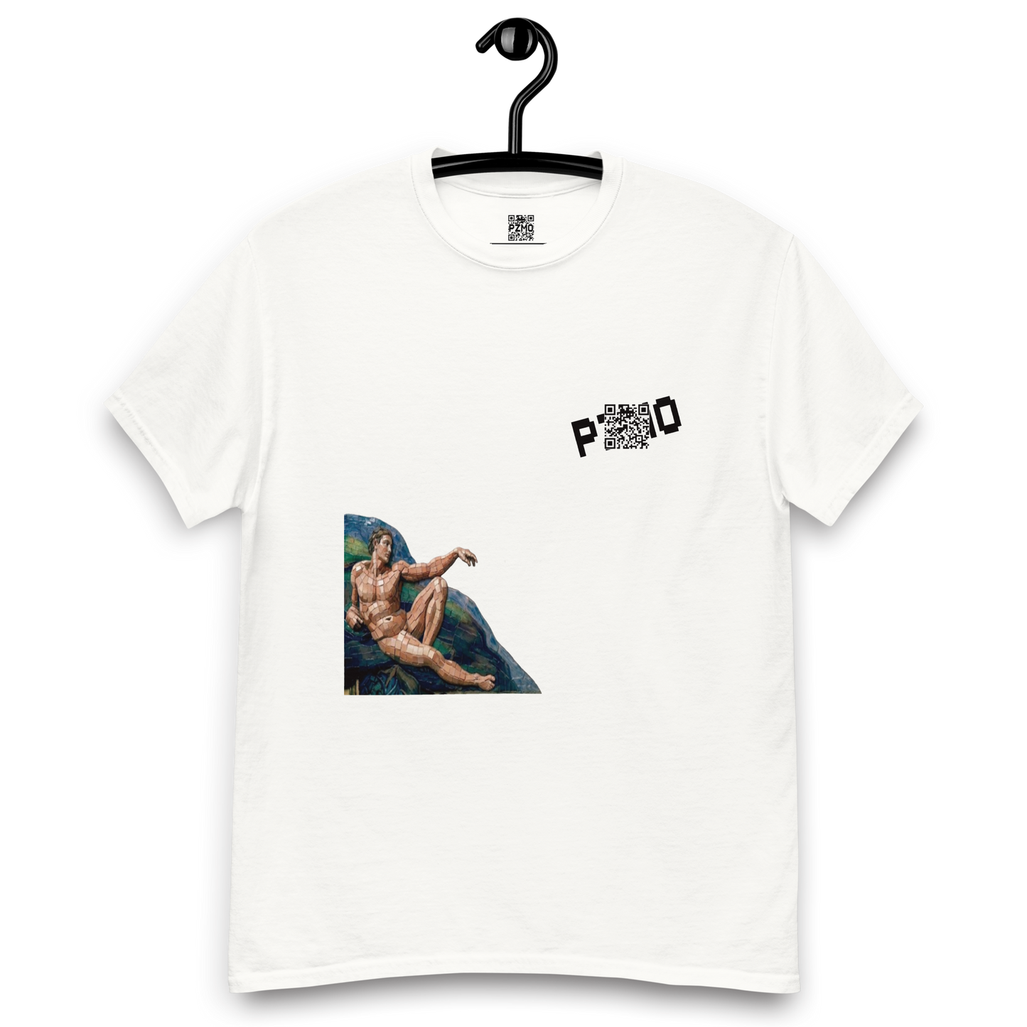 The Creation of Adam T-Shirt - PZMO Michelangelo Pixel Tee