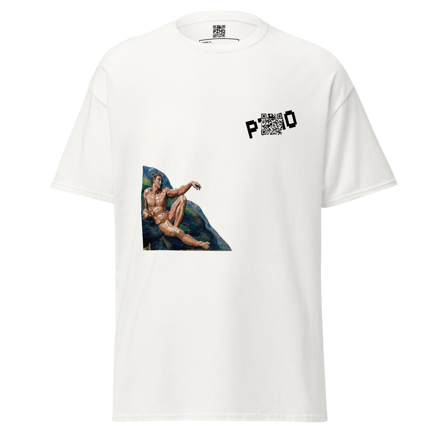The Creation of Adam T-Shirt - PZMO Michelangelo Pixel Tee