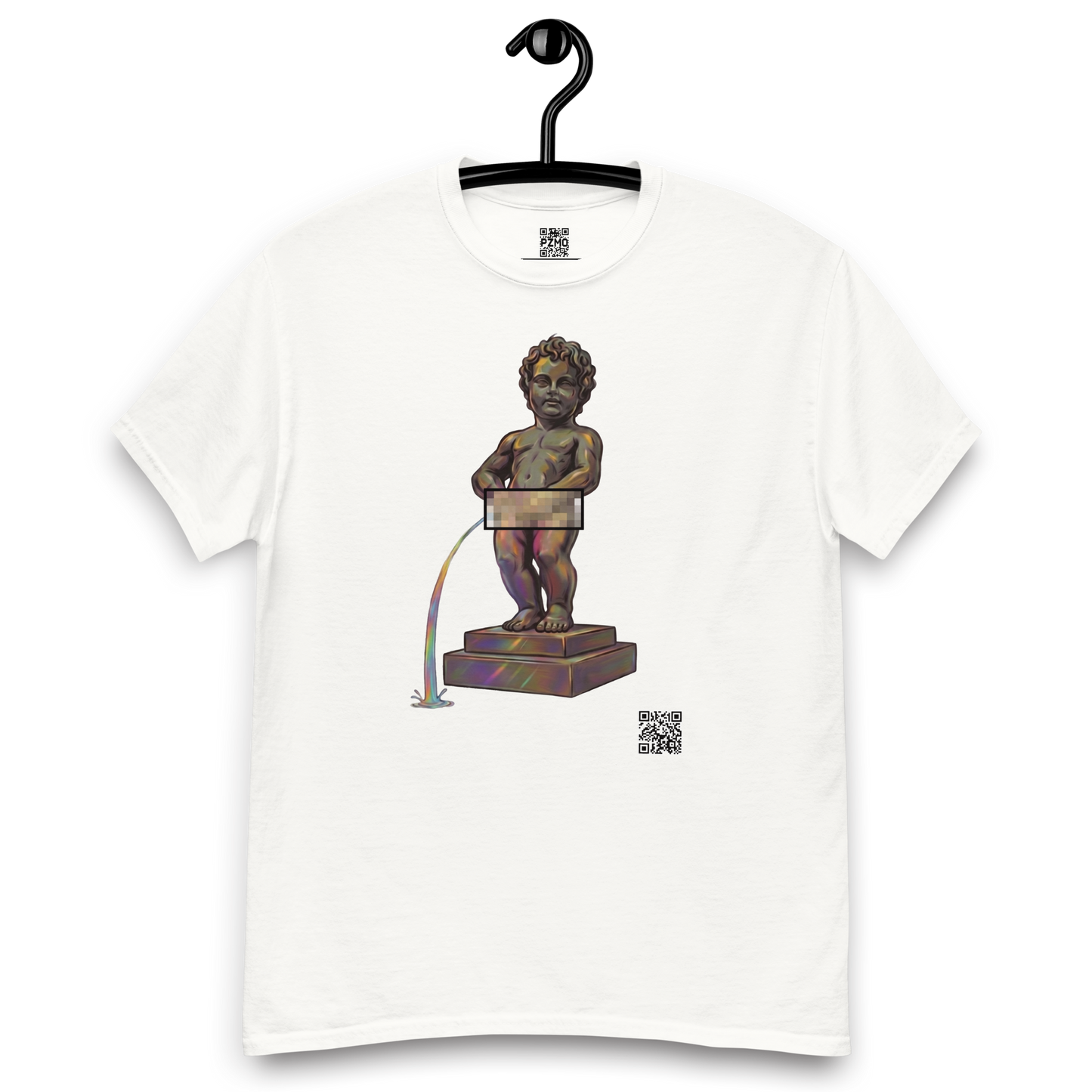 Manneken Pis Iridescent T-Shirt - PZMO Brussels Boy Statue Tee