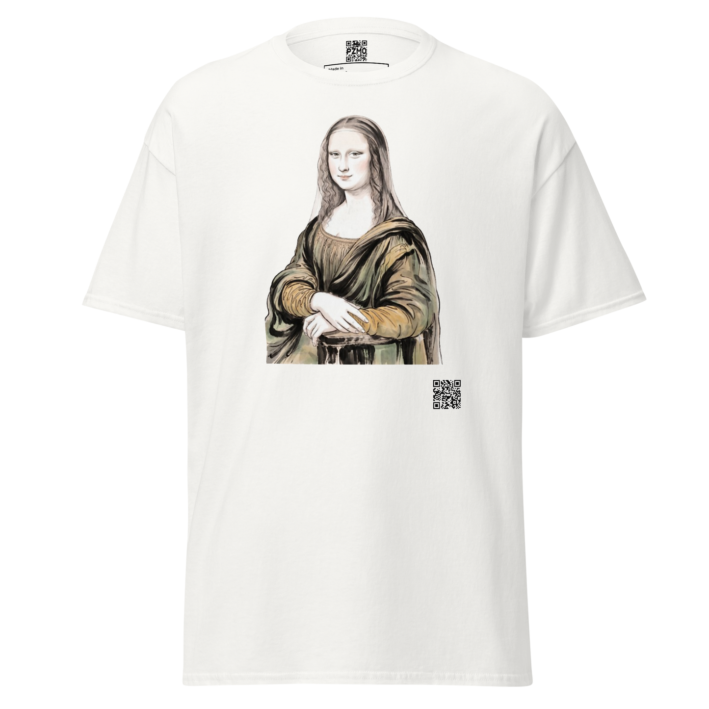Mona Lisa T-Shirt - PZMO Leonardo da Vinci Portrait Tee
